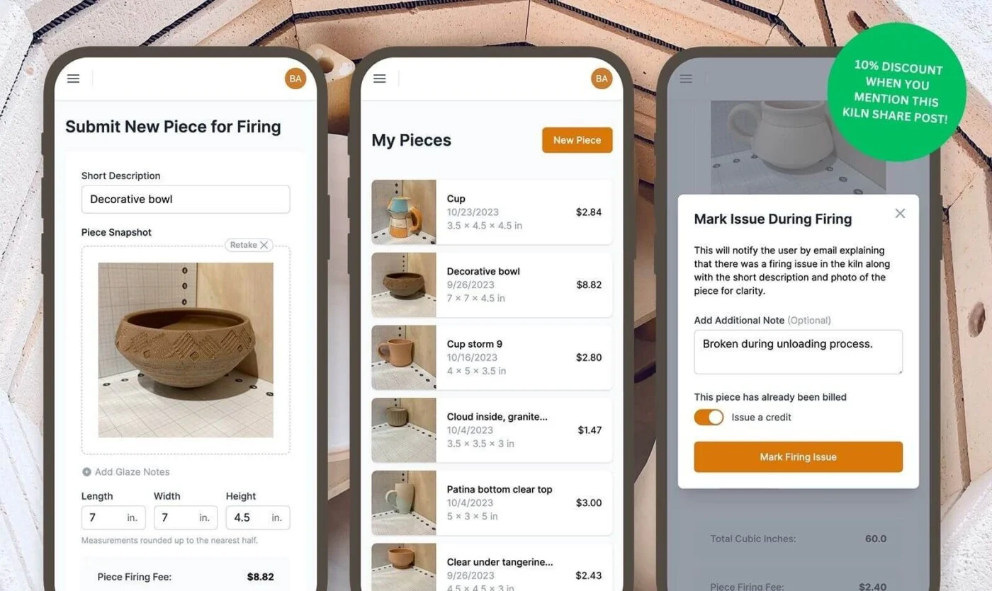 Improve the way you collect kiln firing fees with Kiln Fire